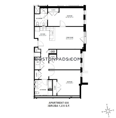 Allston 3 Bed 2 Bath BOSTON Boston - $6,100 No Fee